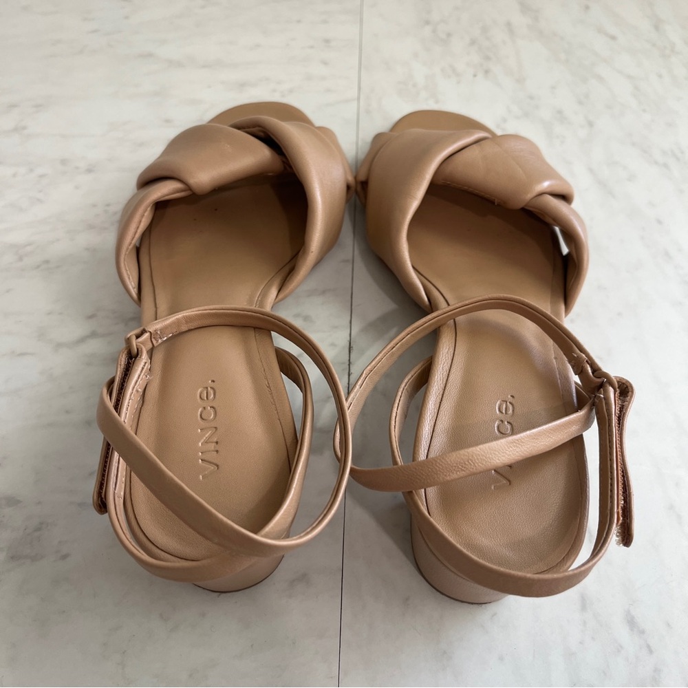VINCE Rosalie Block-Heel Leather Sandals - Picture 5 of 8